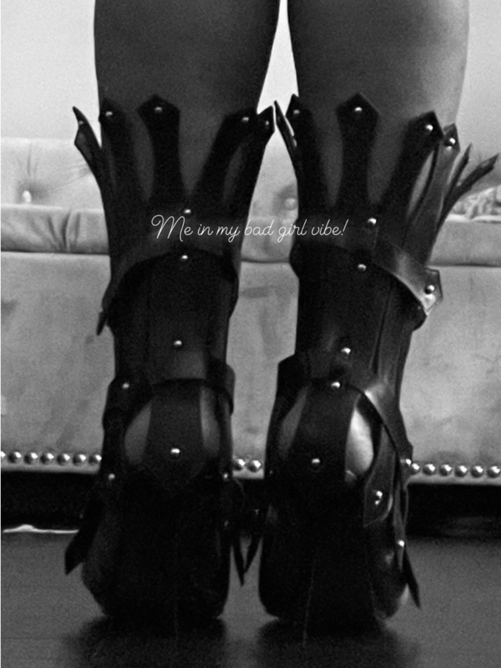 Black Strappy High-Heel Boots - Women's Heeled Boots